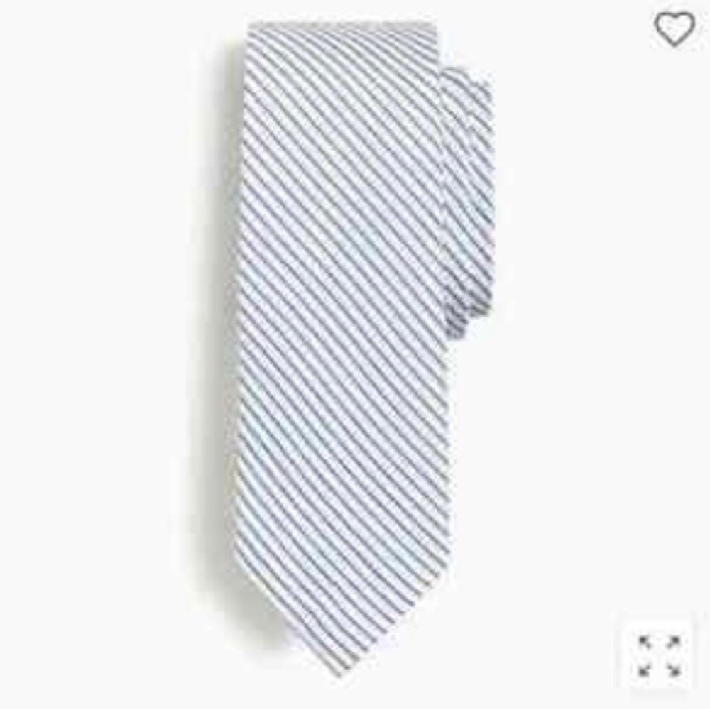 Men’s Jcrew, blue and white seersucker tie